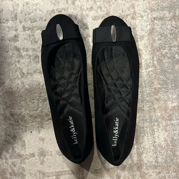 Kelly & Katie Shoes - Kelly and Katie ultra suede black flat size 9 NWOT